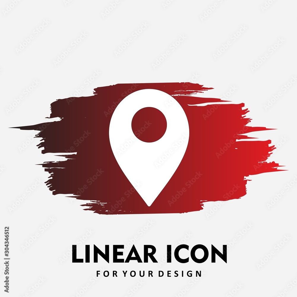 Location  icon isolated on abstract background