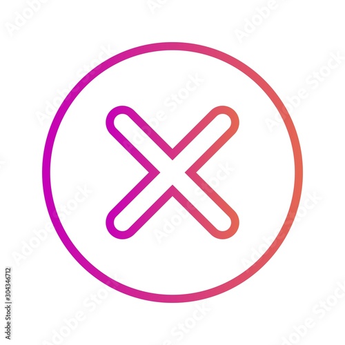  Canceled  icon isolated on abstract background