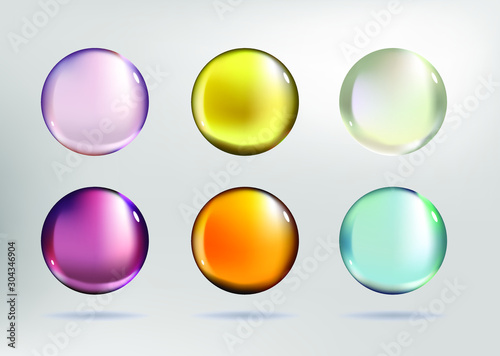 Free Download Colorful drops on white background. Serum beauty care of skin. Vitamin C or D for healthy women.  - GFXLoad