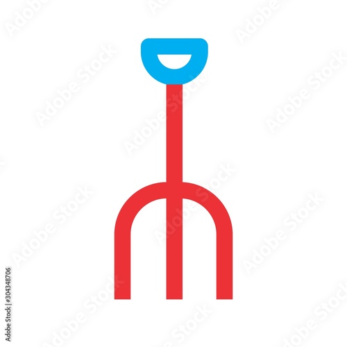 Pitchfork icon isolated on abstract background