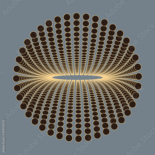 folded dots portal silver gold