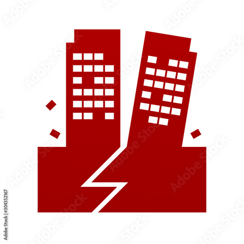 Earthquake icon logo sign symbol