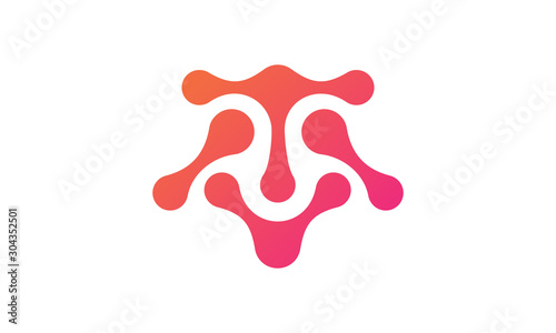 logo clown digital technology vector
