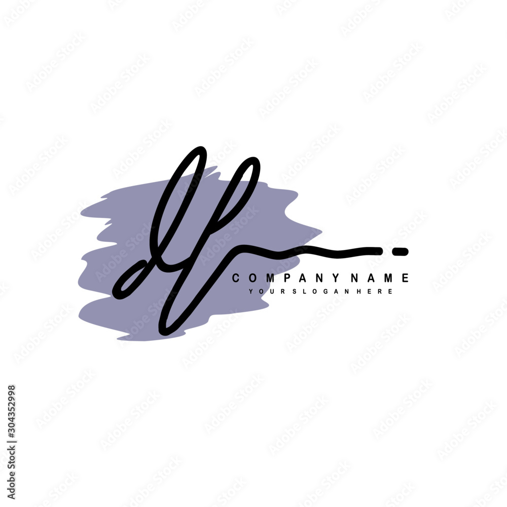 DL handwriting logo template of initial signature. beauty monogram and elegant logo design DL handwriting logo template of initial signature. beauty monogram and elegant logo design