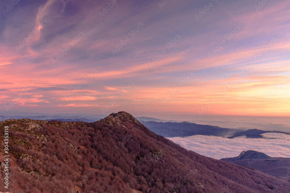 Sunrise in the mountains (Montseny Natural Park, Catalonia, Spain)