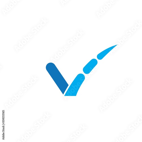 V Letter Logo Template vector
