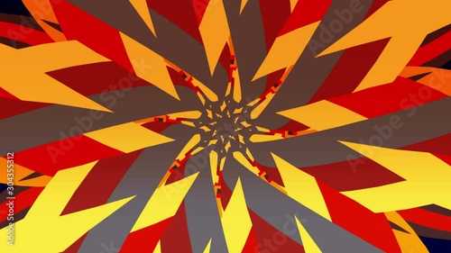 Disco dancing and electronic music background. Seamless looping footage. Esoteric cosmic mandala.	