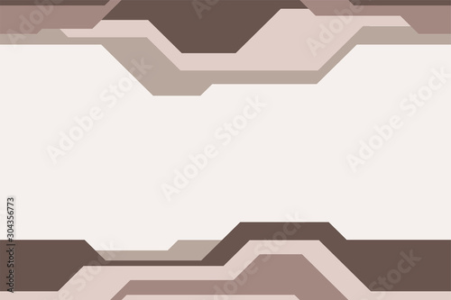 Seamless horizontal border pattern, isolated on light background. Background in high tech style. Endless stylish texture. Space for text. Flat geometric forms. Vector color background.