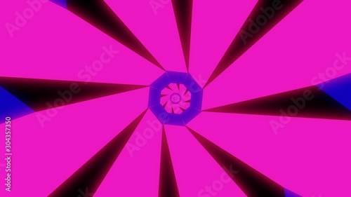Disco dancing and electronic music background. Seamless looping footage. Esoteric cosmic mandala.	