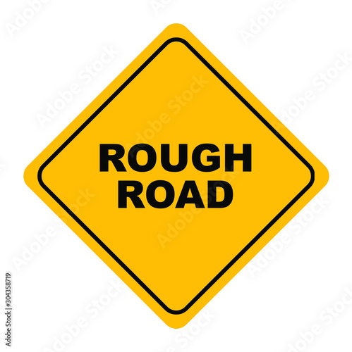 yellow road sign