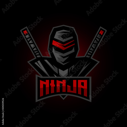 ninja e sports logo gaming mascot