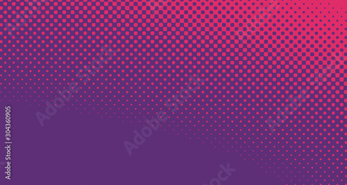 Red halftone pop art background abstract vector comics style blank layout template with clouds beams and isolated dots pattern. For sale banner for your designe 1960s. with copy space eps10