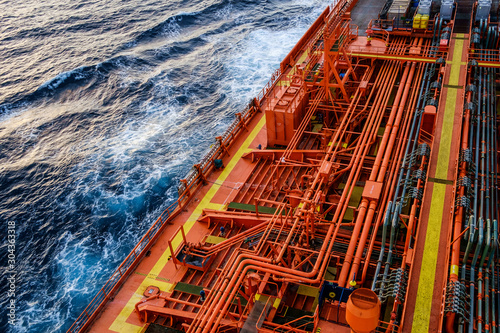 Chemical tanker from above