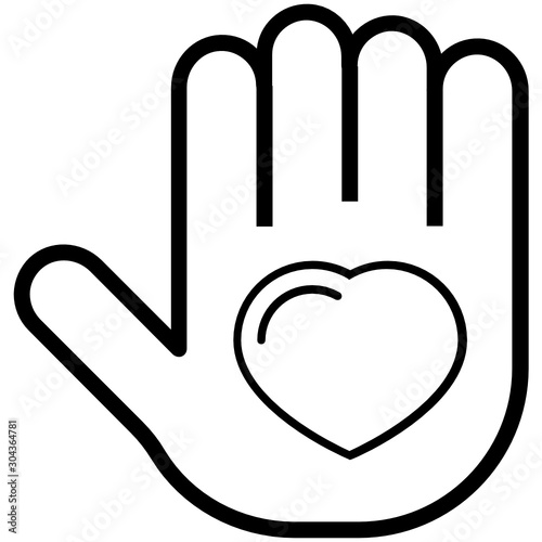 Hand and Hearth Design For Charity and non profit orgnization, Helping Hand Concept who loves to help the people vector icon.