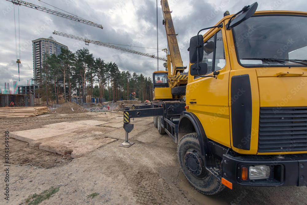 city of Brovary, Ukraine September 7, 2017, construction of residential houses for the population, September 7, 2017 city of Brovary, Ukraine September 7, 2017, construction of residential houses for the population, September 7, 2017