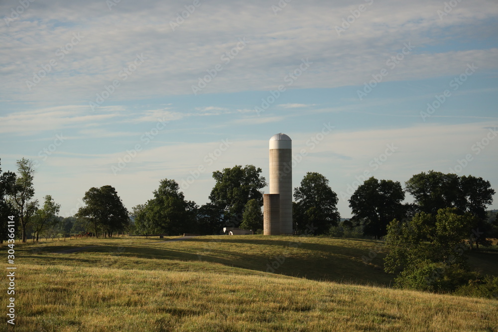 silo in field