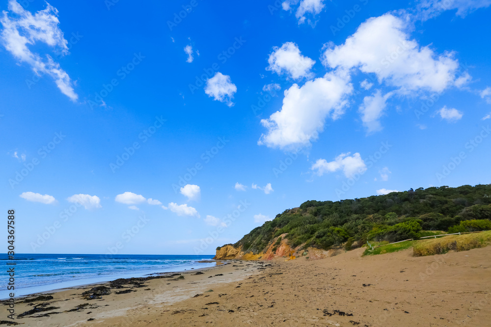 Beautiful beach on the Great Ocean Road, Victoria, Australia