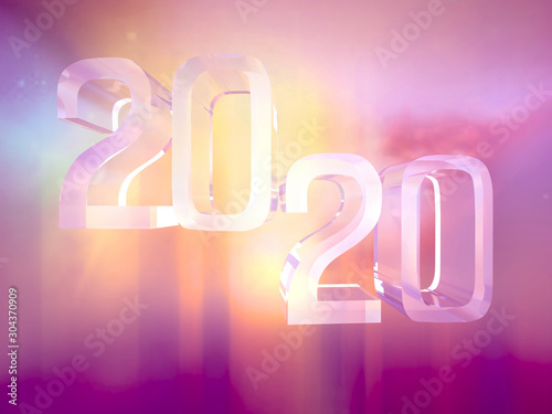 Transparent New Year figures 2020