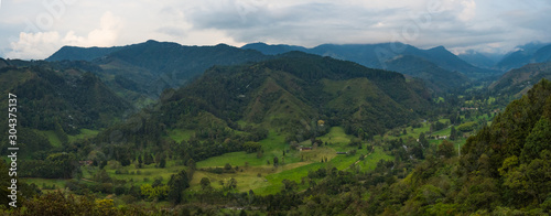 Panoramic view of Cocora Valley in Colombia © alexat25