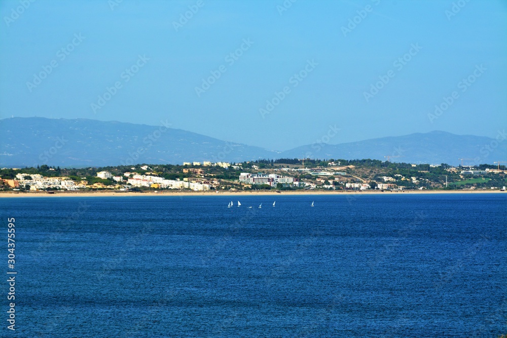 Torralta city Portugal seen from the ocean