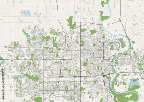 map of the city of Omaha, USA