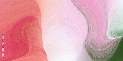 abstract waves illustration with thistle, pastel pink and sienna color