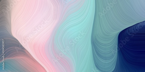 elegant curvy swirl waves background illustration with dark gray, cadet blue and midnight blue color