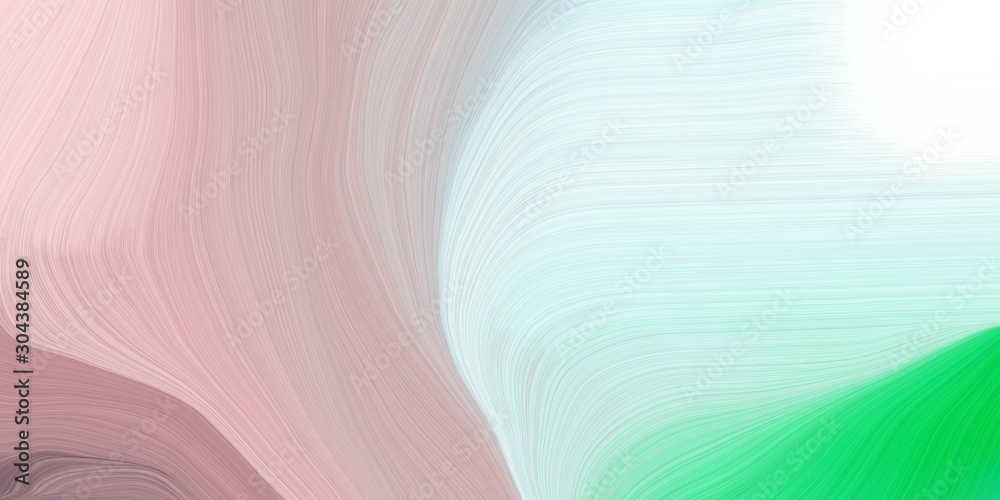smooth swirl waves background illustration with light gray, spring green and pastel purple color