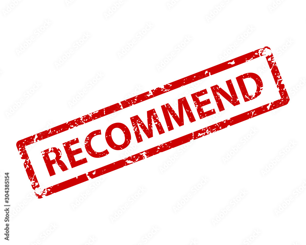 Recommend sign sticker. Stamp vector texture. Recommend sign sticker. Stamp vector texture.