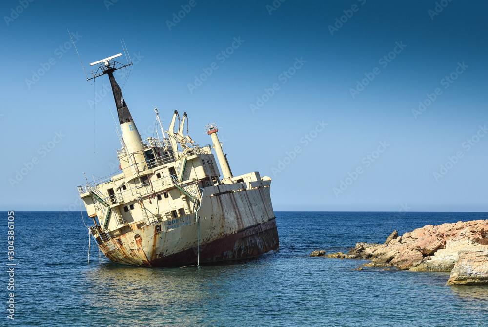 ship wreck off the coast of Cyprus ship wreck off the coast of Cyprus