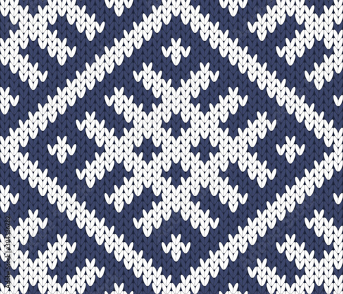 vector knitting seamless background: geometric pattern