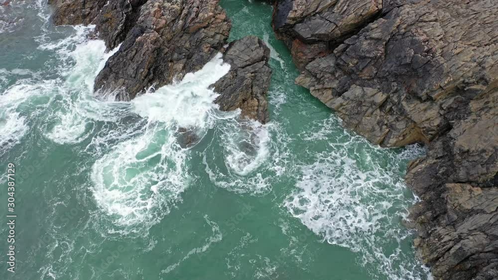 Waves crashing at the Rosguil Pensinsula by Doagh - Donegal, Ireland
