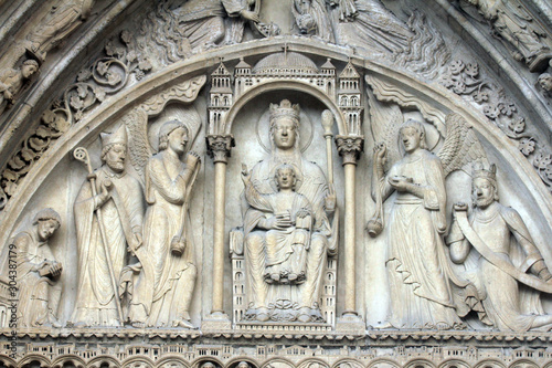 Virgin and Child on a throne, Notre Dame Cathedral, Paris, Portal of St. Anne
