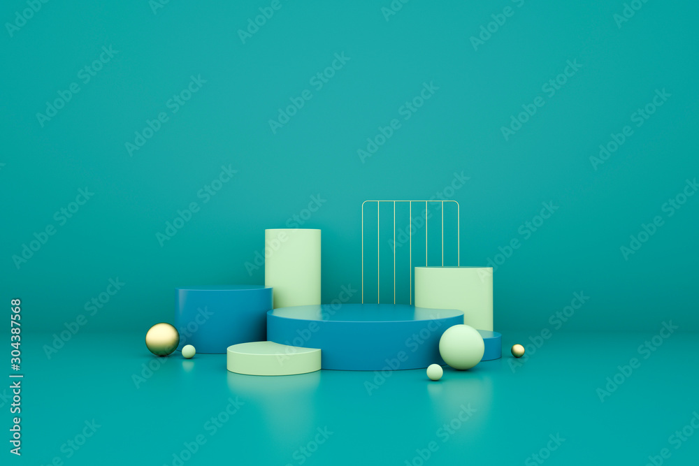 3D rendering of the blue geometric background can be used for commercial advertising 3D rendering of the blue geometric background can be used for commercial advertising