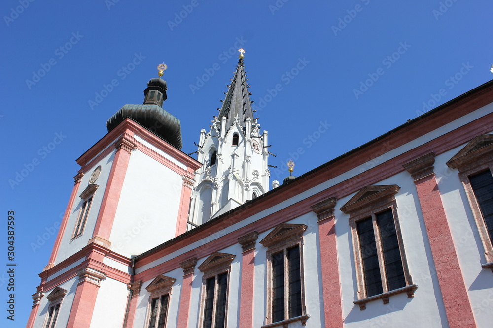 Detailansicht der Basilika von Mariazell