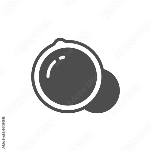 Macadamia nuts glyph modern icon