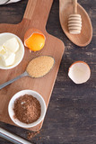 sweet baking ingredients close-up