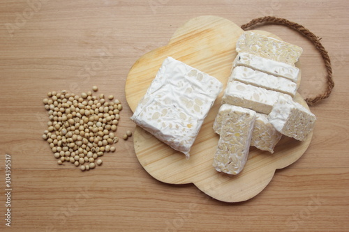 Quadro em tela tempeh is one of type traditional snack from indonesia