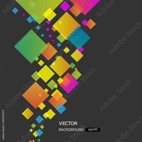 Colorful gradient square vector background