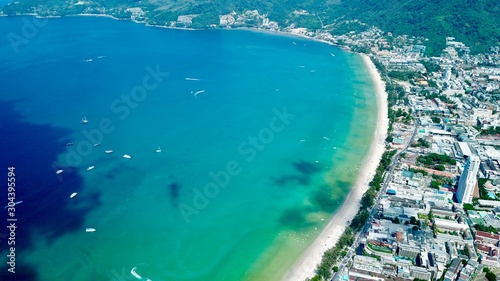 Aerial view of Patong beach Thailand
