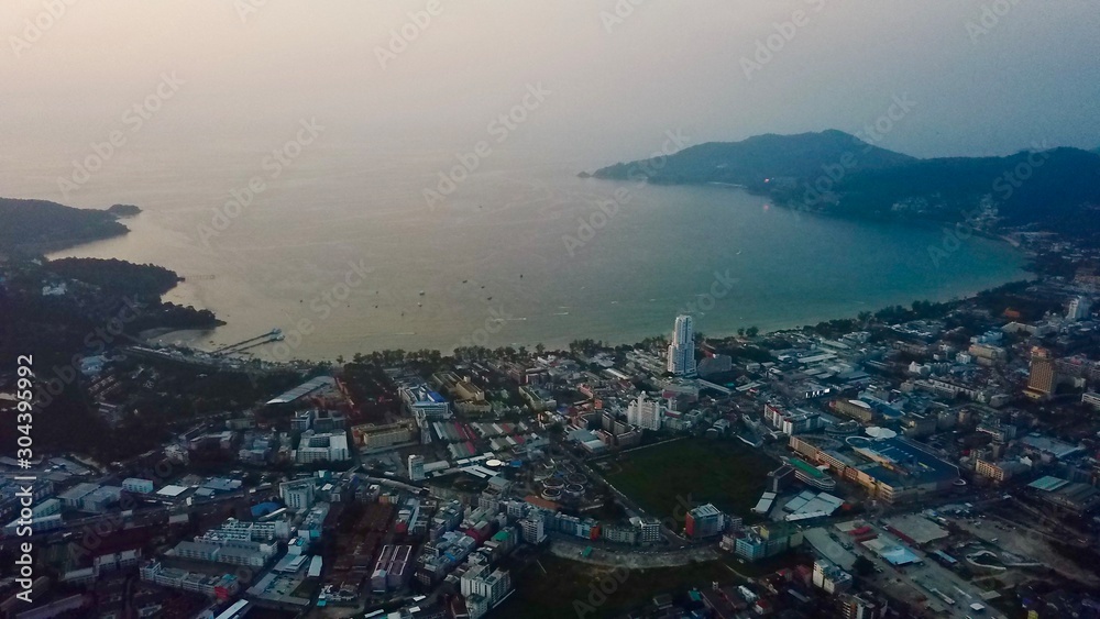 aerial view of the Patong Thailand
