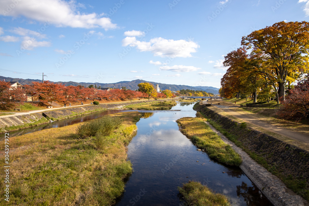 京都ぶらり、秋の鴨川