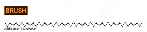 Decorative abstract chain illustrator brush for digital illustration. Embroidery valance stitch. Colorable and customizable brush.	