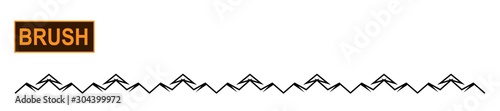 Decorative alien abstract illustrator brush for digital illustration. Embroidery valance stitch. Colorable and customizable brush.	