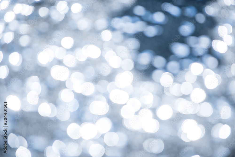 Obraz premium Blue bokeh background created by neon lights