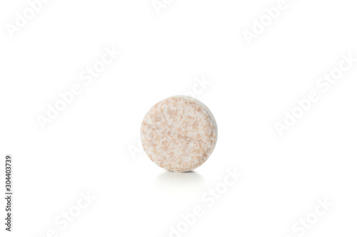 Pill isolated on white background  close up