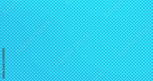 Blue halftone pop art background abstract vector comics style blank layout template with clouds beams and isolated dots pattern. For sale banner for your designe 1960s. with copy space eps10