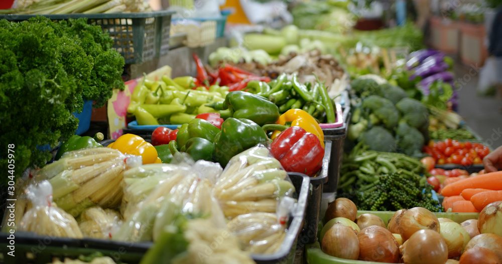 Fresh vegetable sell in wet market