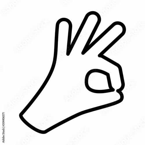 Okay sign illustration.