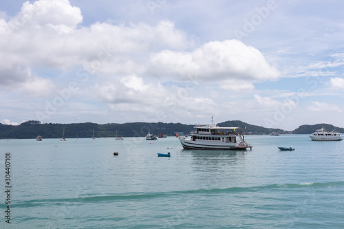 yacht cruise club pier on sunny day at Phuket  Thailand